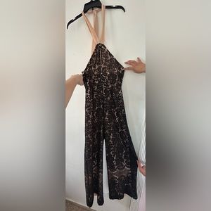 Mustard Seed jumpsuit cream and black Size Small